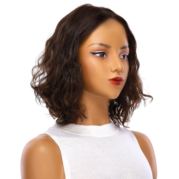 12" Divine Luxe Lace Top Wig #4 Dark Brown Wavy