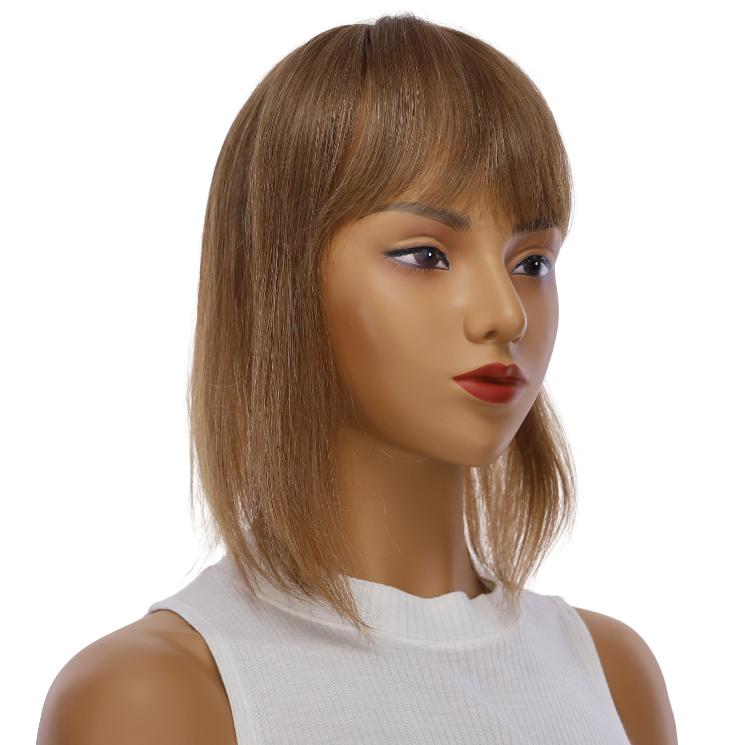 12" Fringe Topper #12 Warm Light Brown