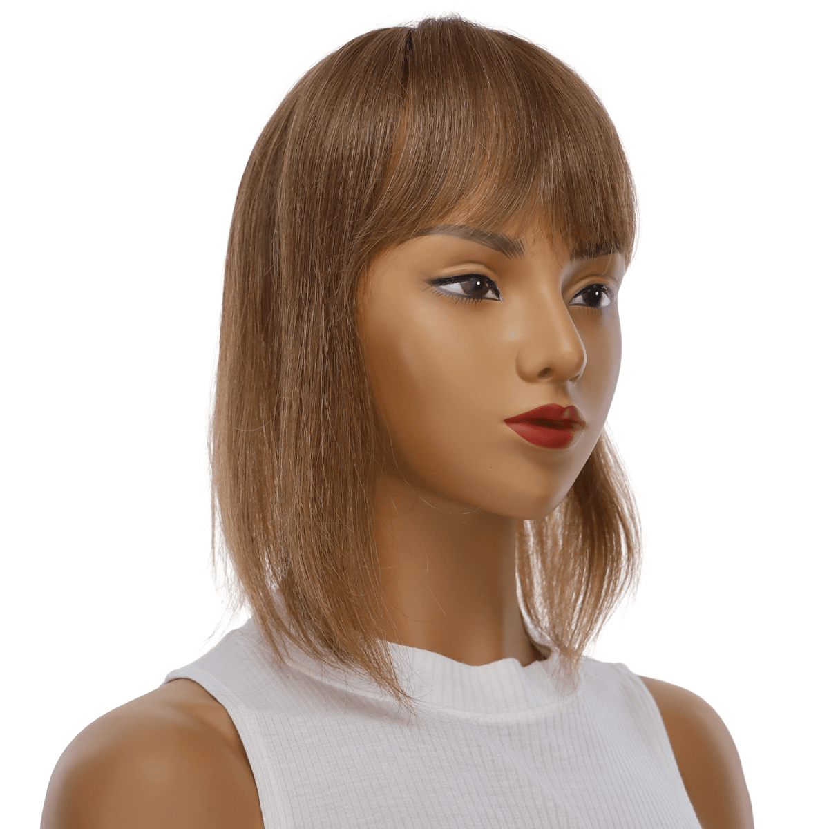 12" Fringe Topper #12 Warm Light Brown