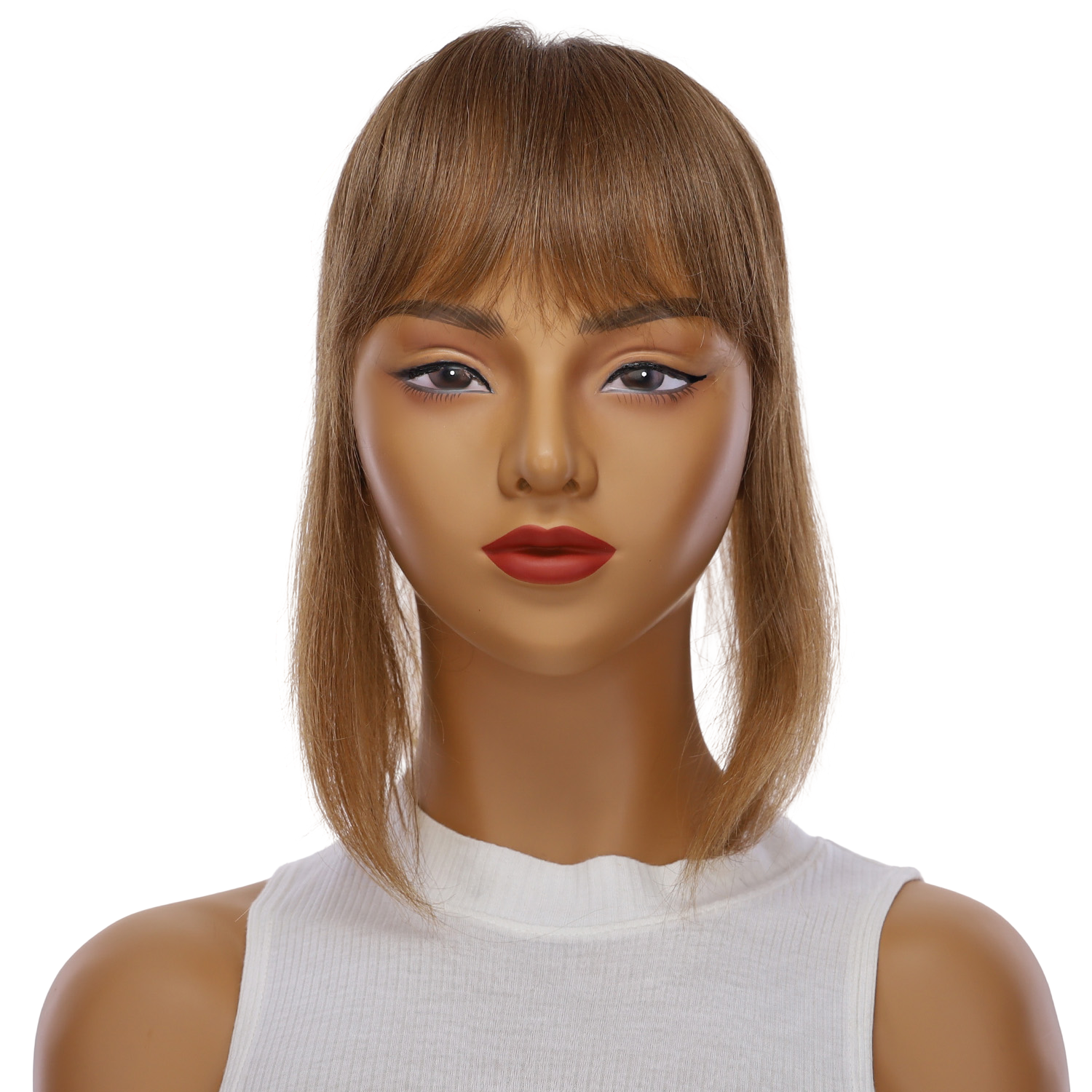 12" Fringe Topper #12 Warm Light Brown