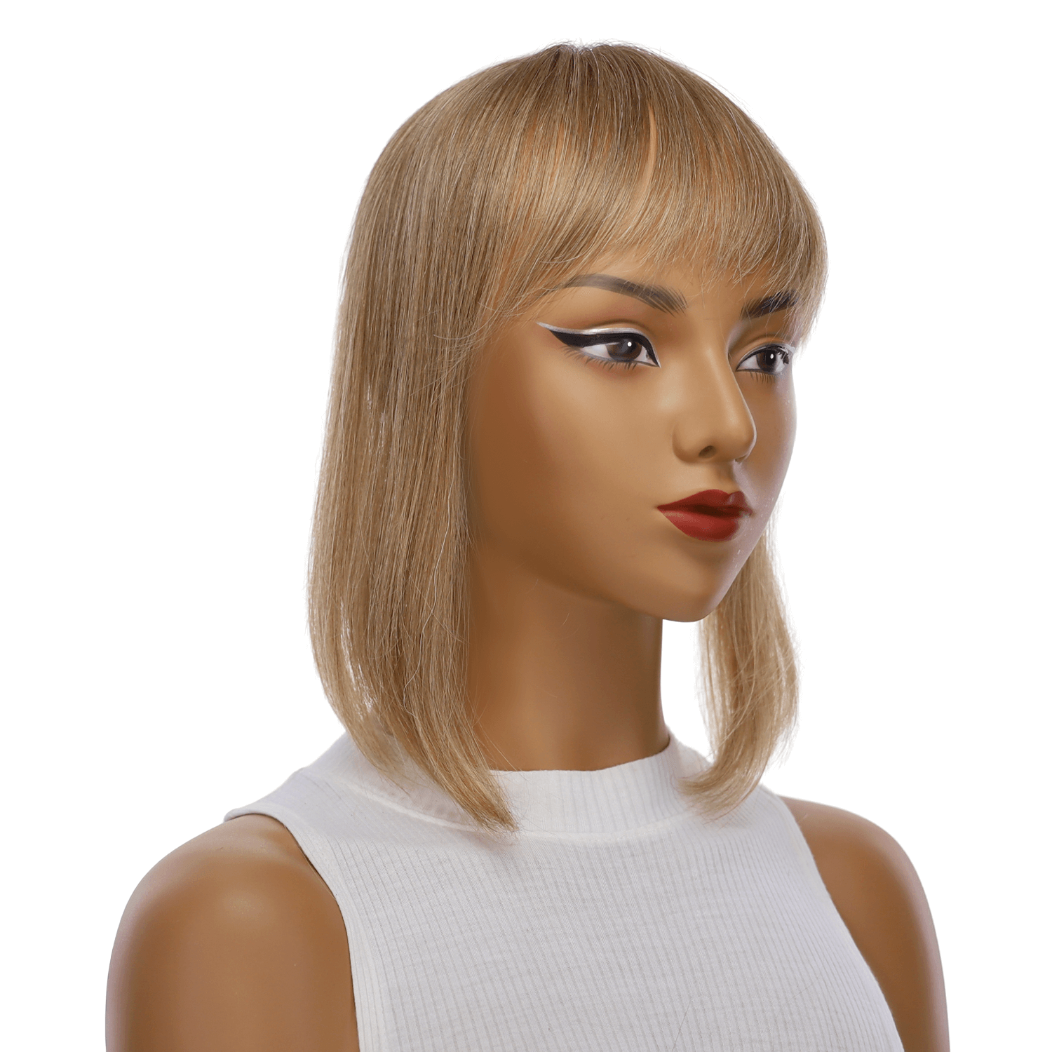 12" Fringe Topper #16 Warm Dark Blonde
