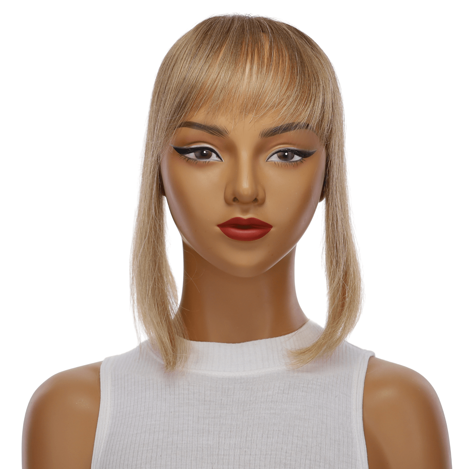 12" Fringe Topper #16 Warm Dark Blonde