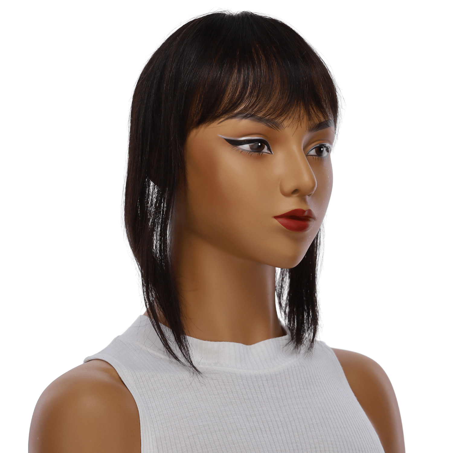 12" Fringe Topper #1B Black