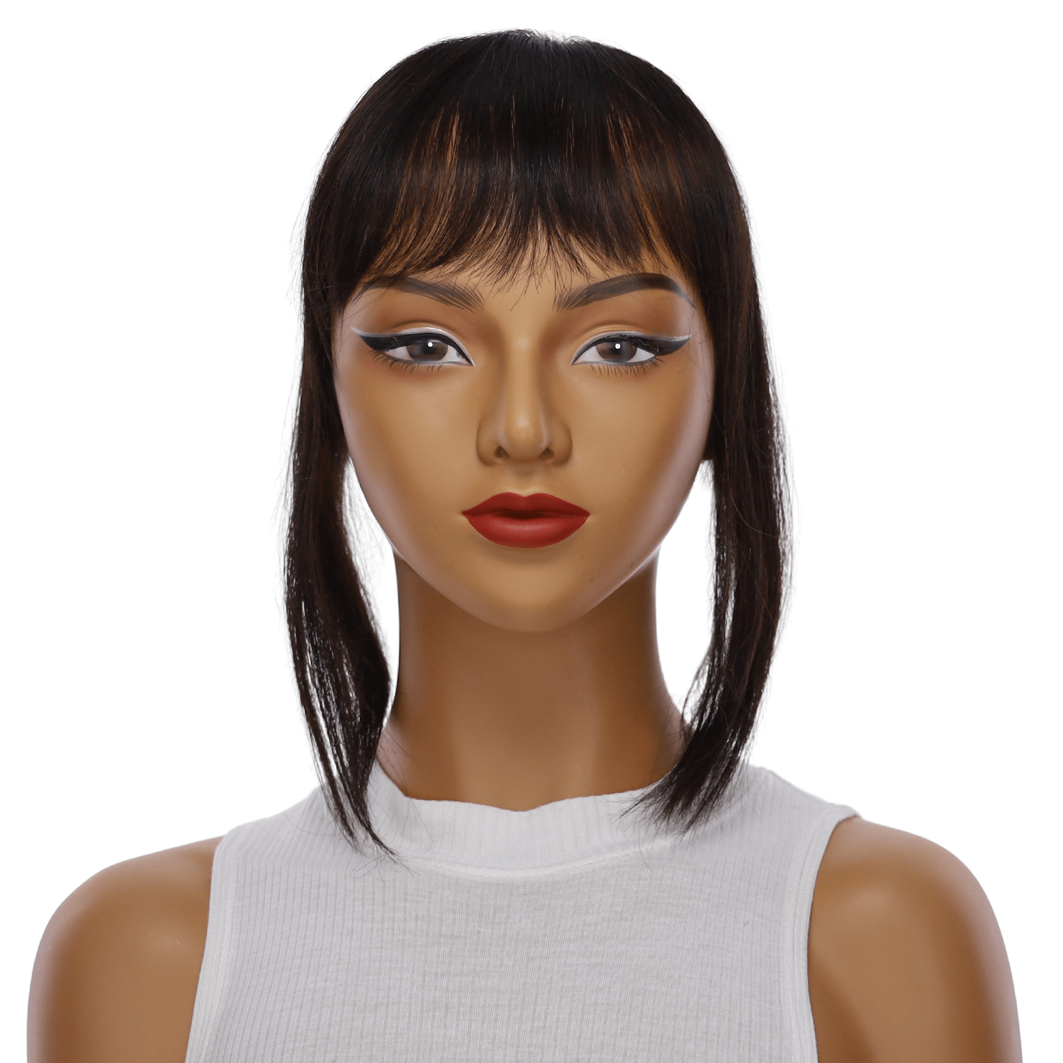 12" Fringe Topper #1B Black