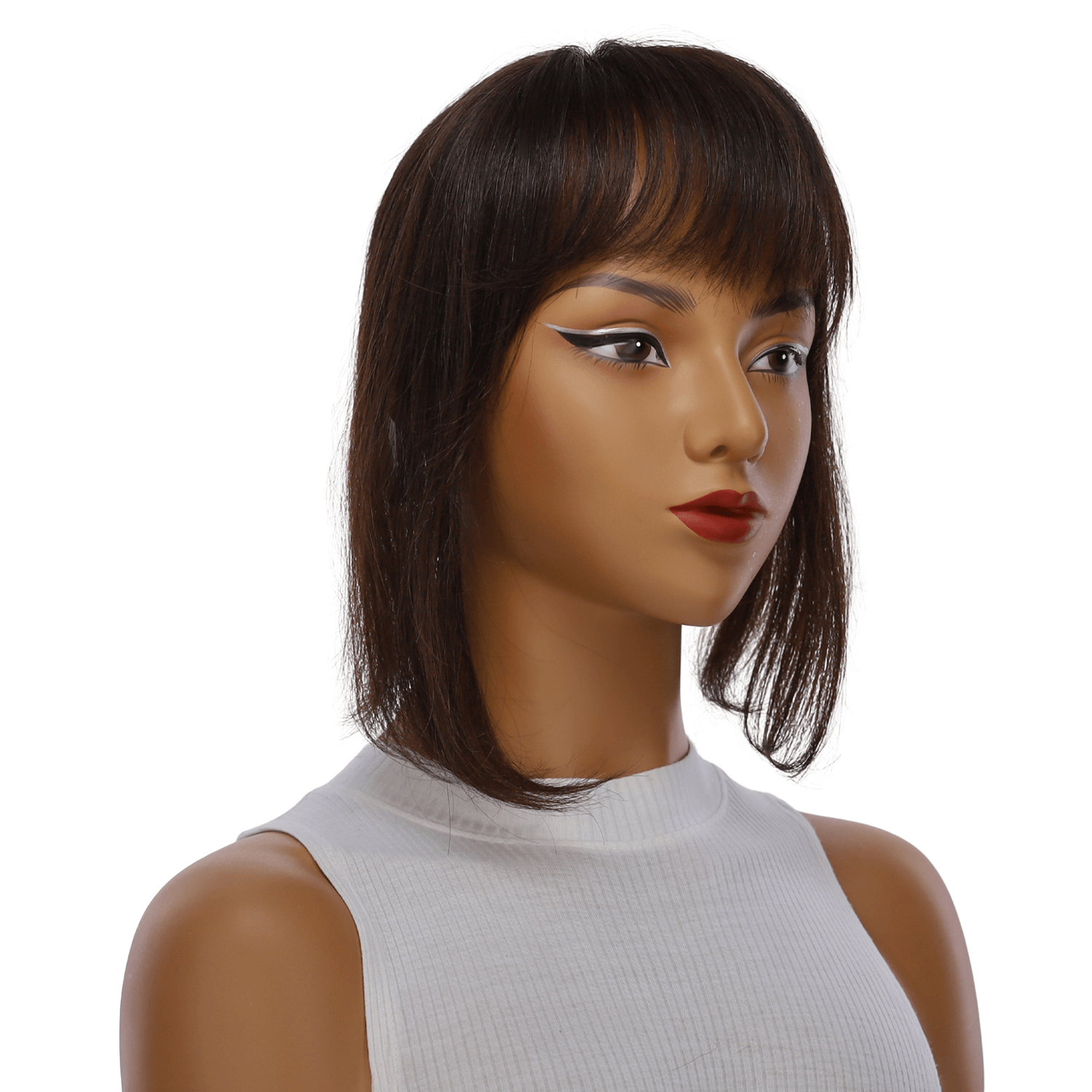 12" Fringe Topper #4 Dark Brown