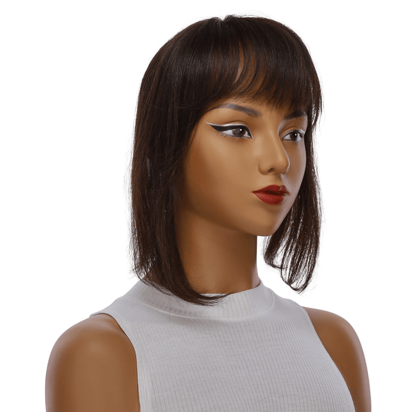 12" Fringe Topper #4 Dark Brown