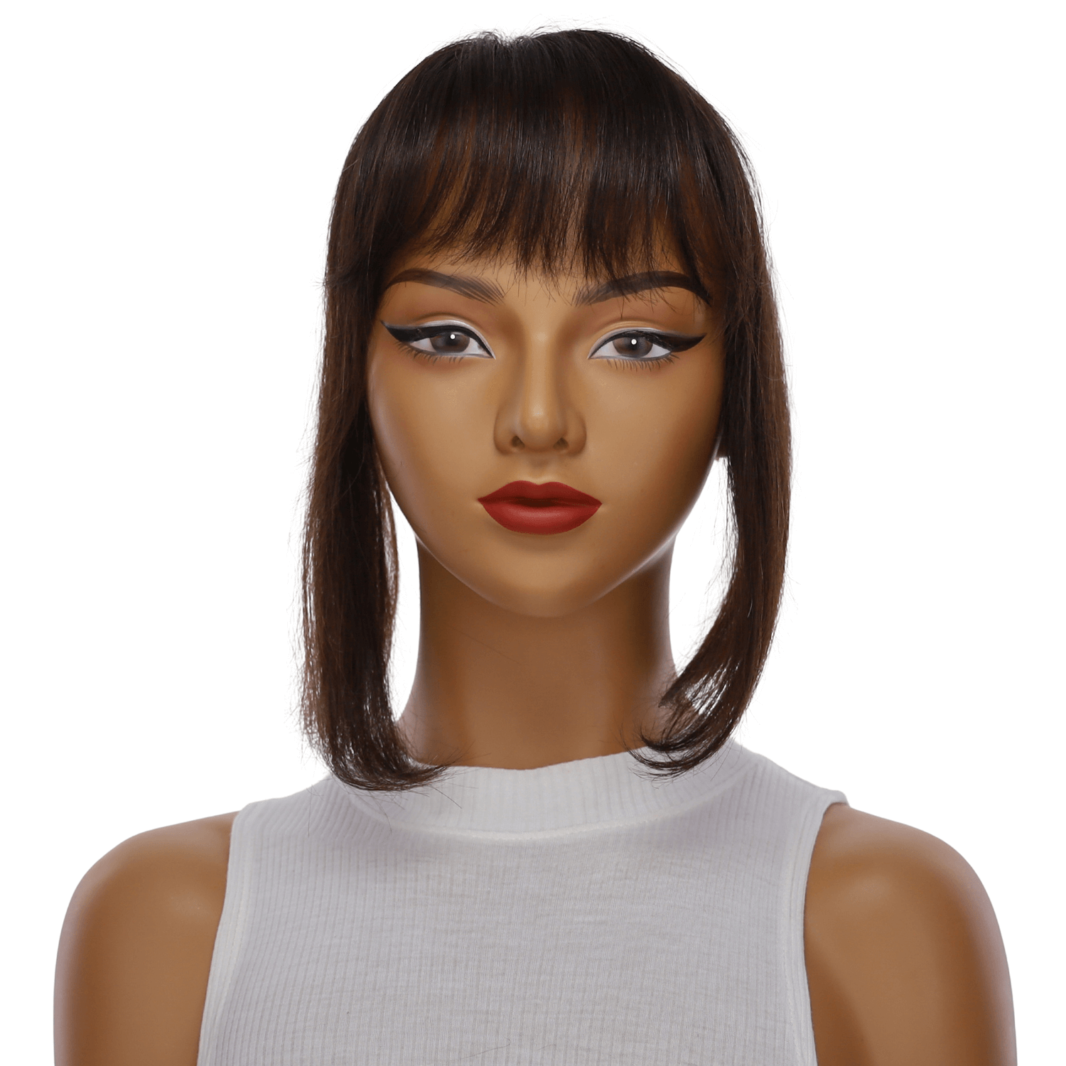 12" Fringe Topper #4 Dark Brown