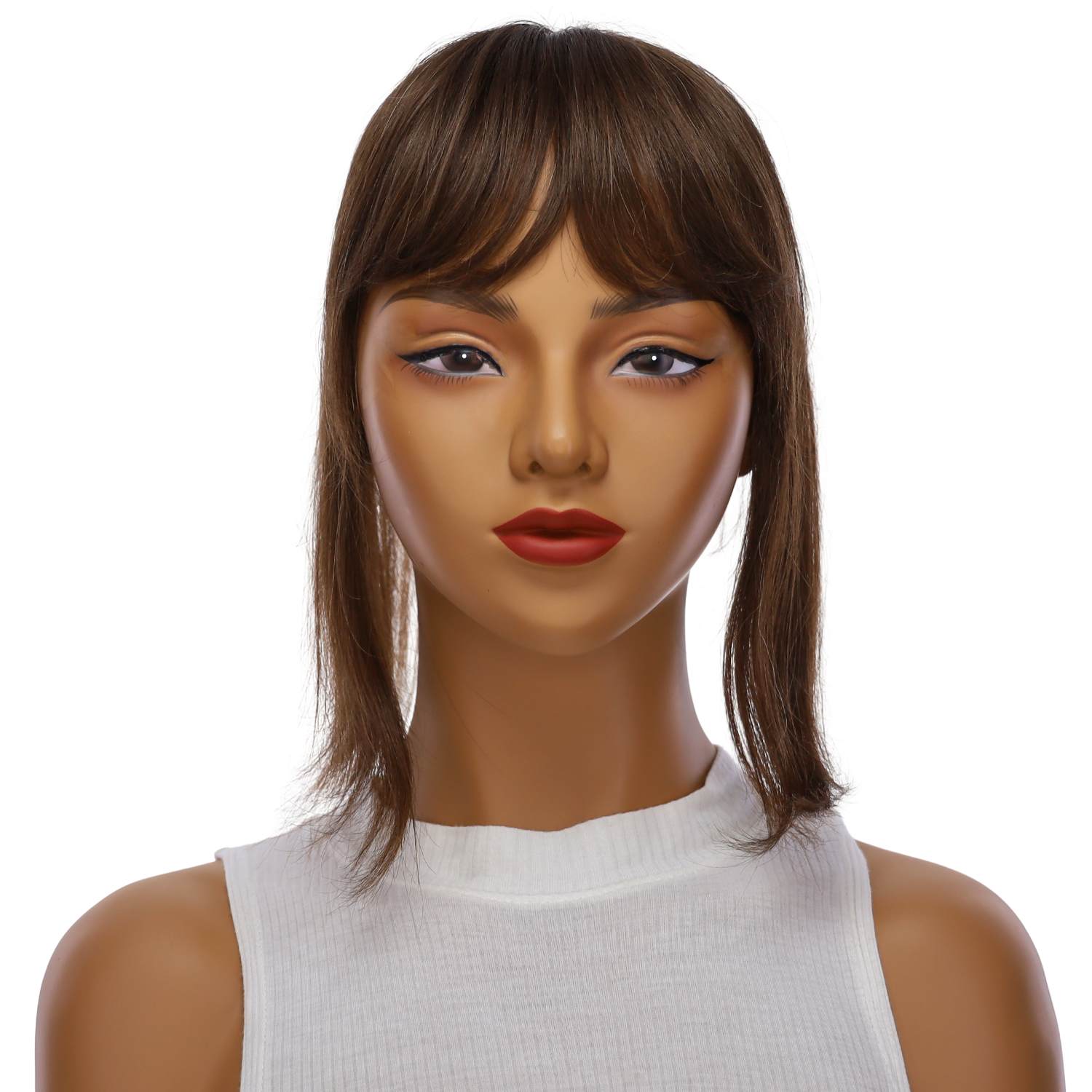 12" Fringe Topper #6 Neutral Medium Brown