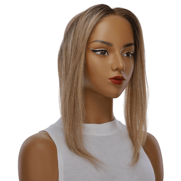 12" Hairline Topper #Medium Blonde w/ Highlights