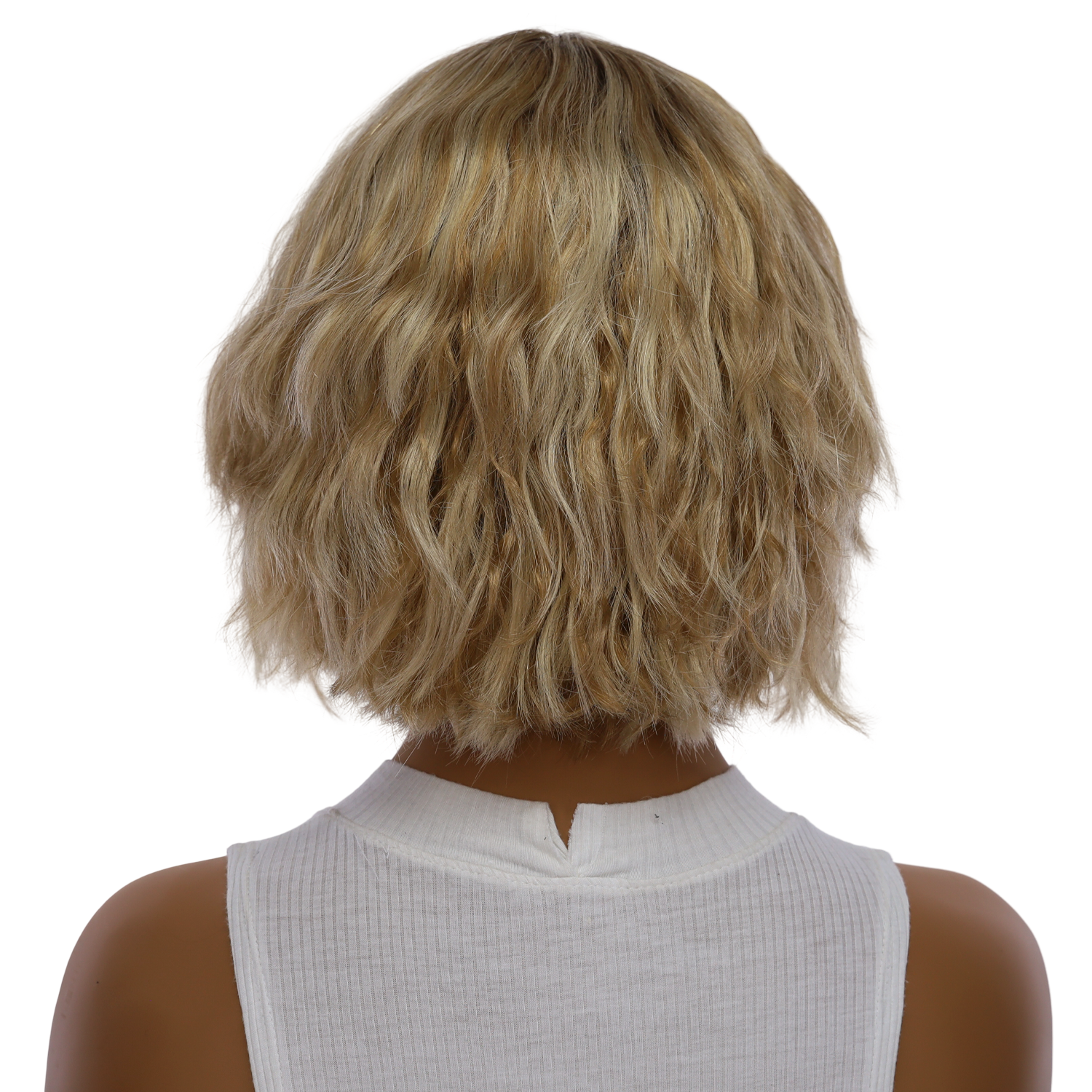 12" Halle Silk Top Wig Ash Blonde Wavy