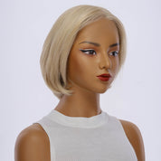 12" Halle Silk Top Wig Beige Blonde w/ No Rooting