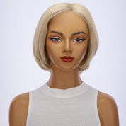 12" Halle Silk Top Wig Beige Blonde w/ No Rooting