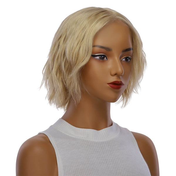 Grace Silk Top Wig Golden Blonde w/ No Rooting (Wavy)