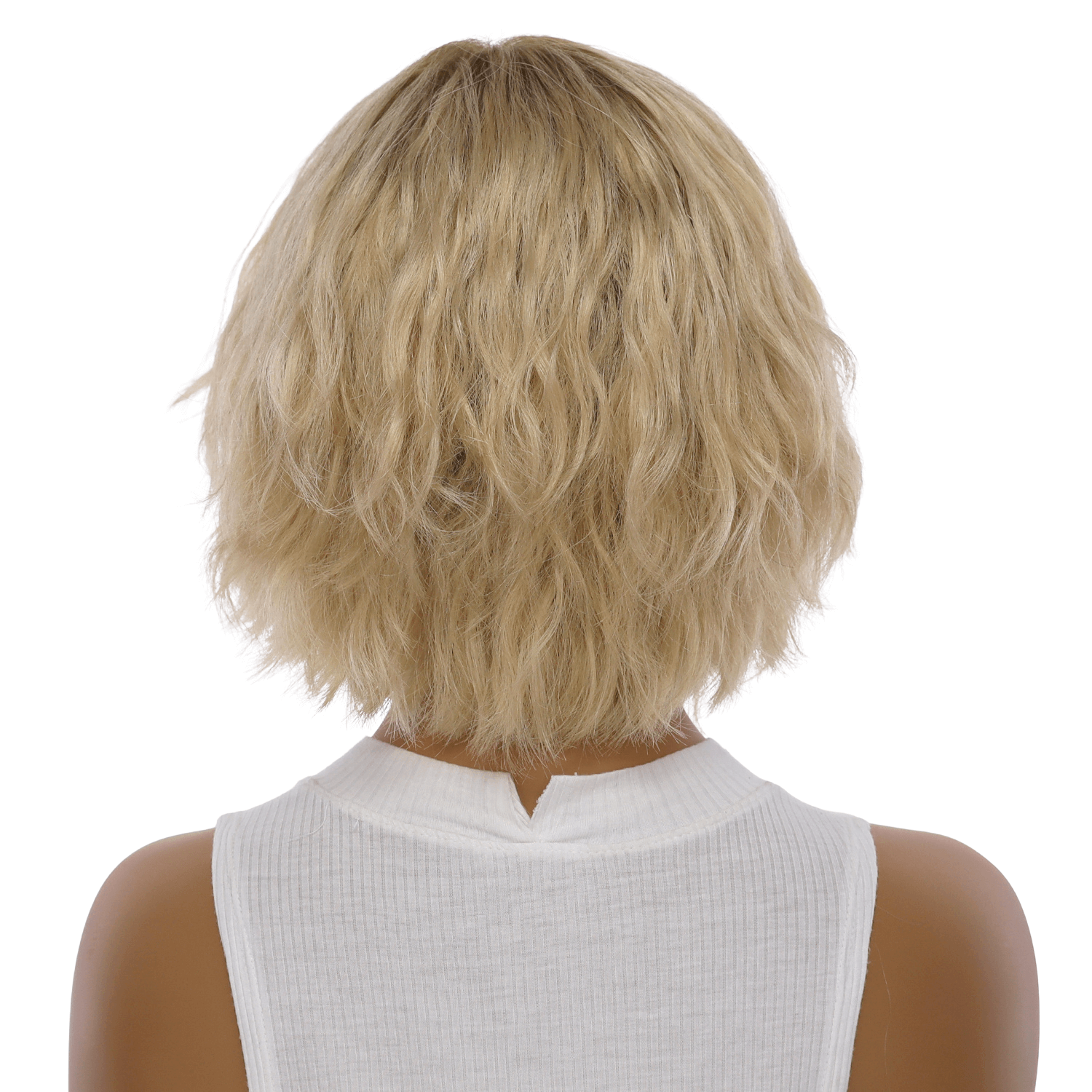 12" Halle Silk Top Wig Golden Blonde Wavy