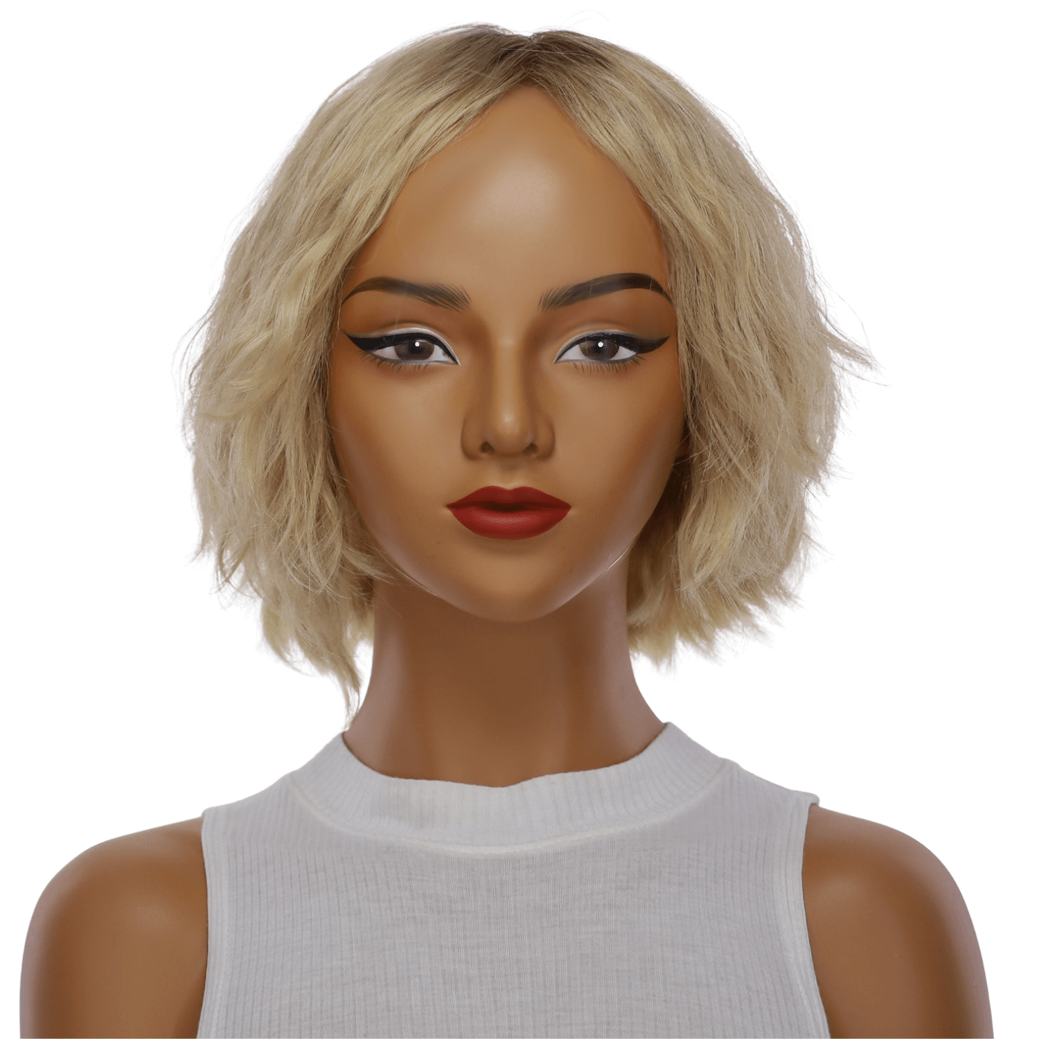 12" Halle Silk Top Wig Golden Blonde Wavy