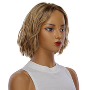 12" Halle Silk Top Wig Medium Blonde Wavy