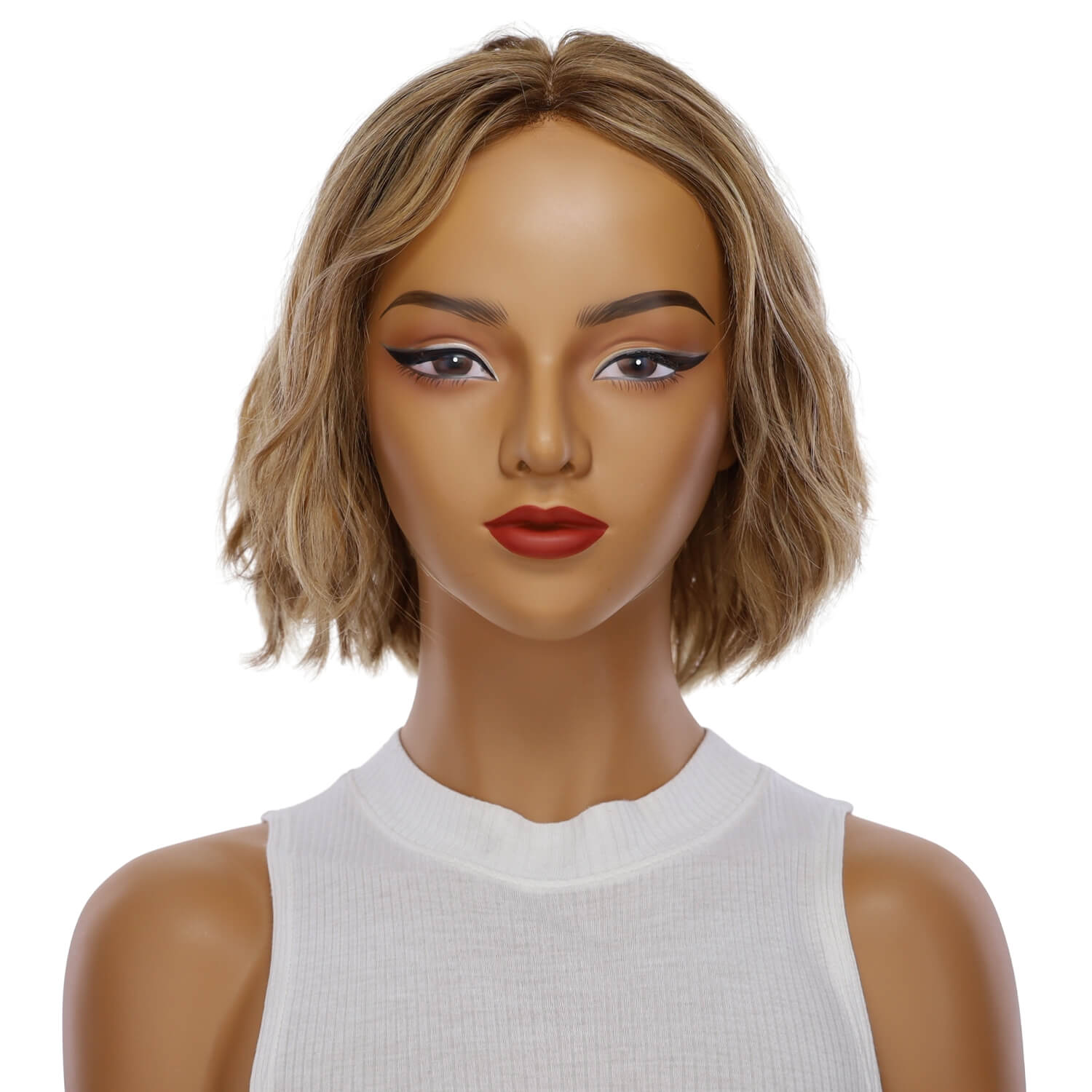 12" Halle Silk Top Wig Medium Blonde Wavy