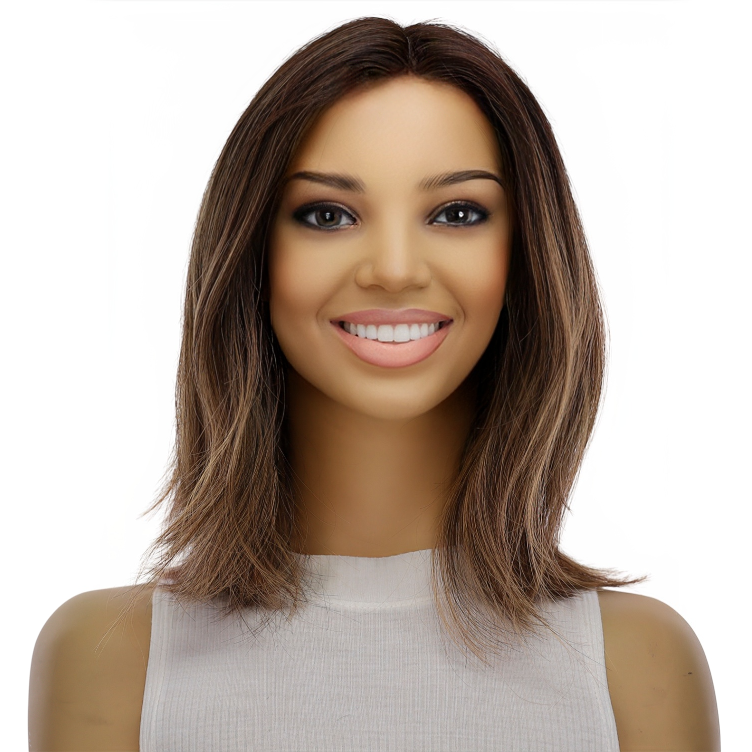 12" Divine Lace Top Topper Dark Brown Balayage