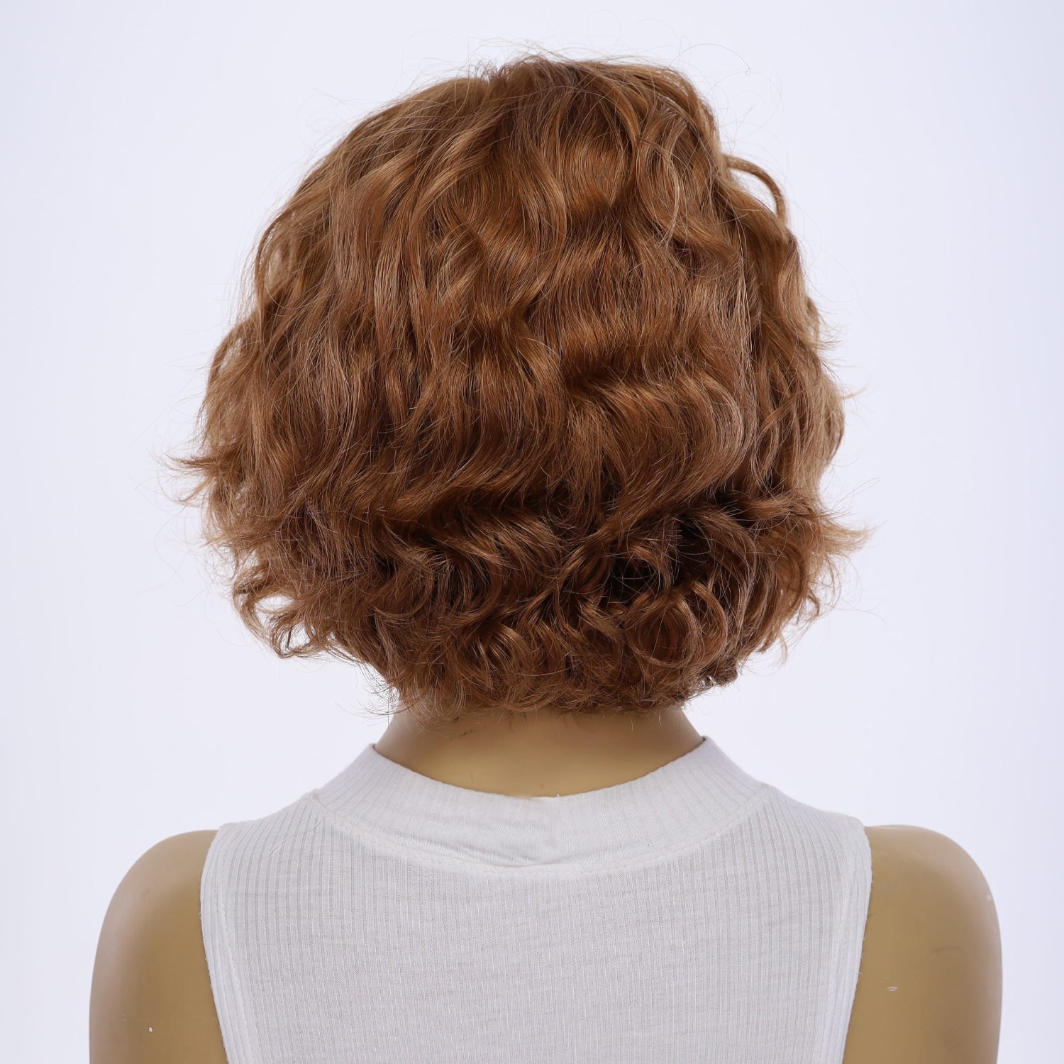 12" Halle Silk Top Wig Copper Wavy