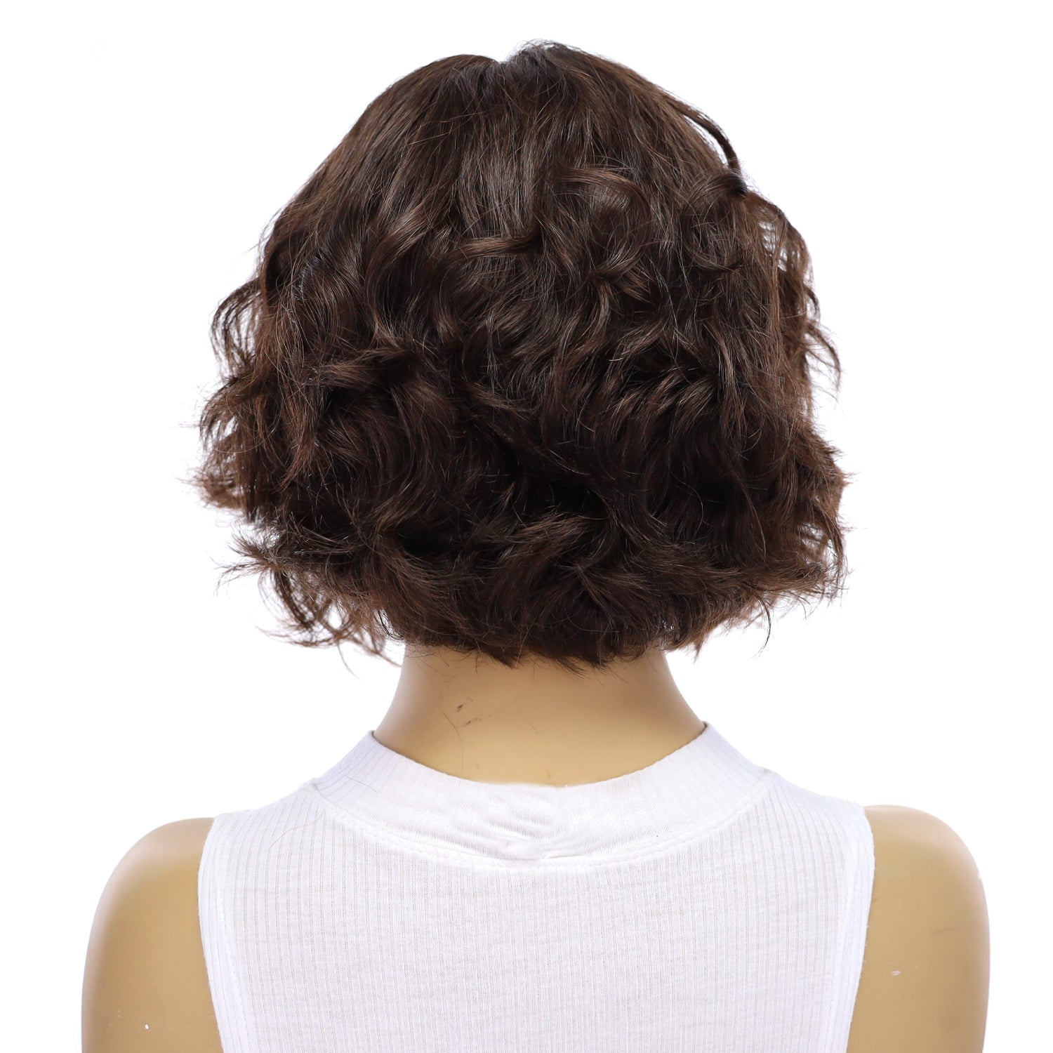 12" Halle Silk Top Wig Dark Brown Wavy