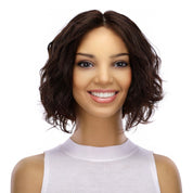 12" Halle Silk Top Wig Dark Brown Wavy