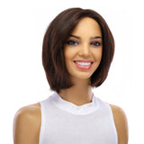 12" Luxe Pixie Silk Top Wig #4 Dark Brown