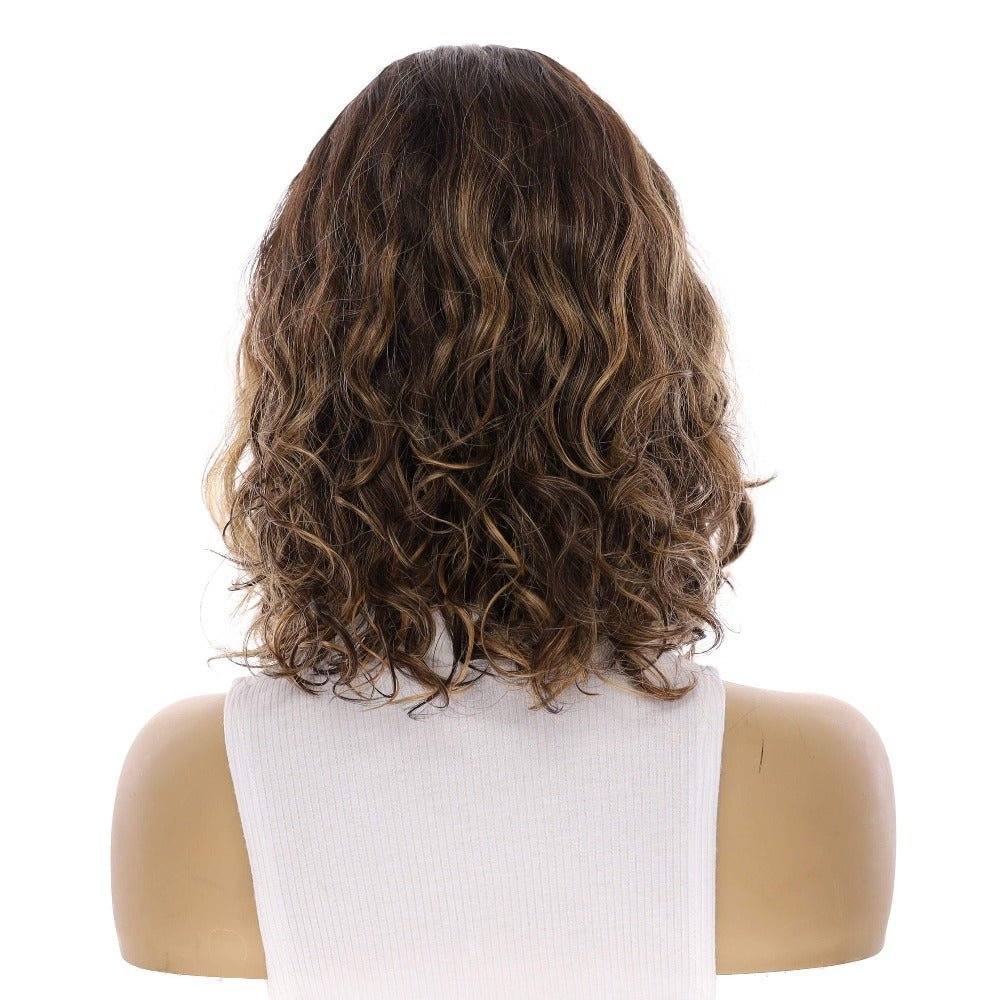 13" Victoria Silk Top Wig Dark Brown Balayage Wavy