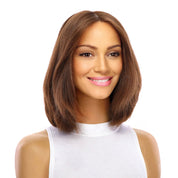 13" Luxe Bob Silk Top Wig #8 Warm Medium Brown