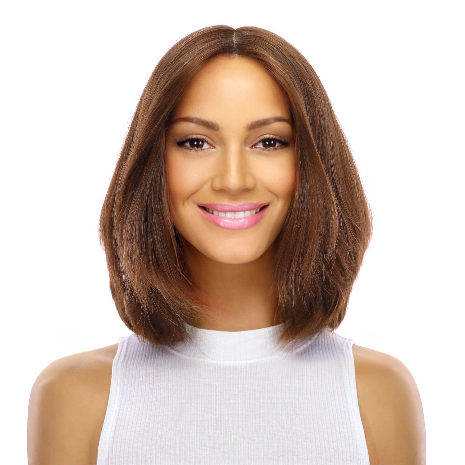 13" Luxe Bob Silk Top Wig #8 Warm Medium Brown