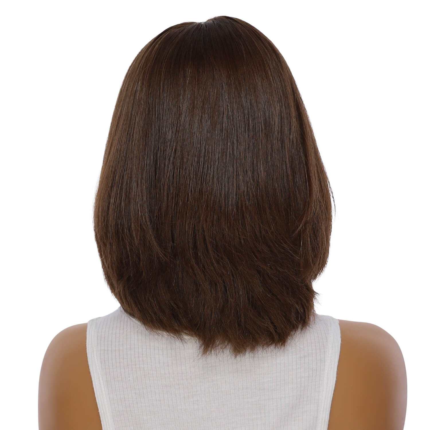 13" Luxe Bob Silk Top Wig #8 Warm Medium Brown