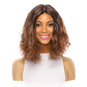 13" Victoria Silk Top Wig Dark Brown Ombre Wavy