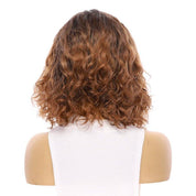 13" Victoria Silk Top Wig Dark Brown Ombre Wavy