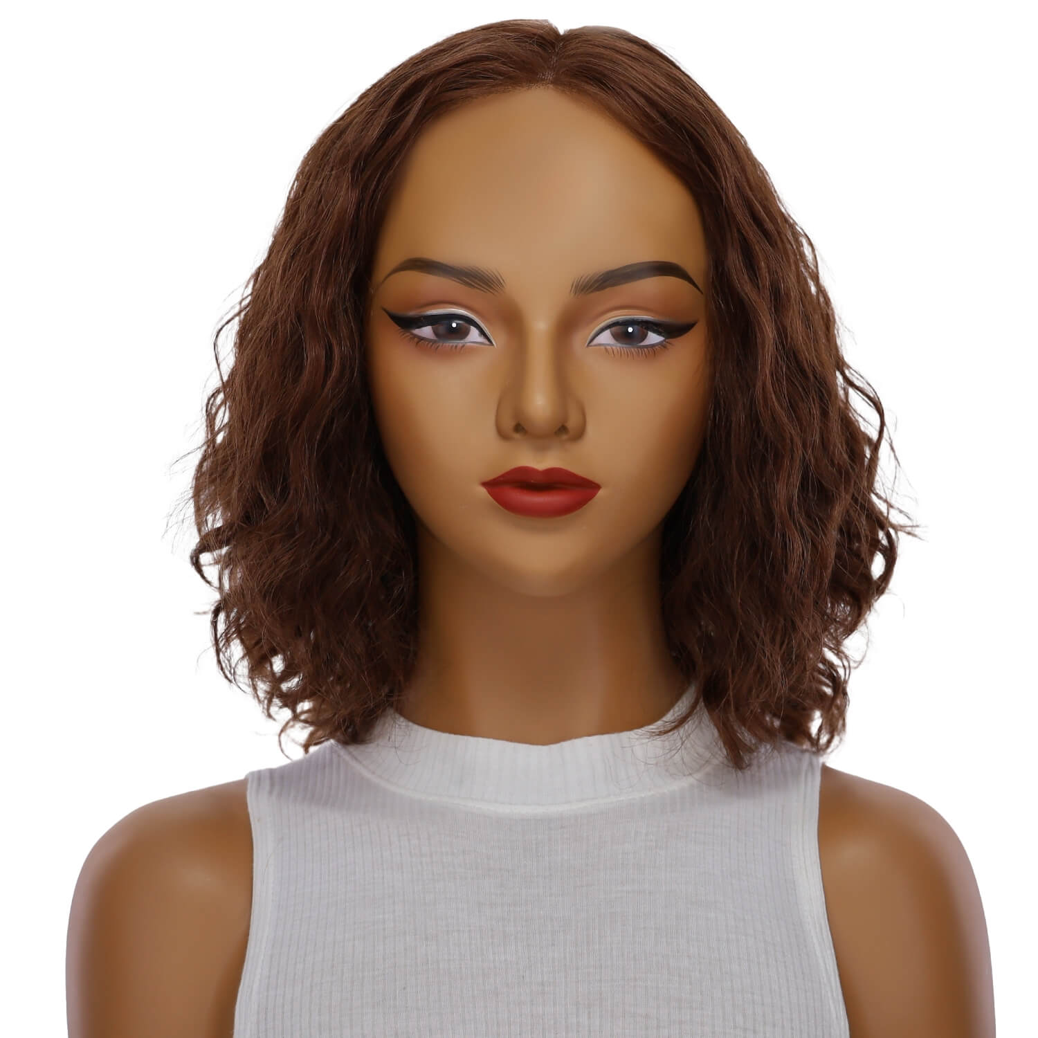 13" Victoria Silk Top Wig Auburn Wavy