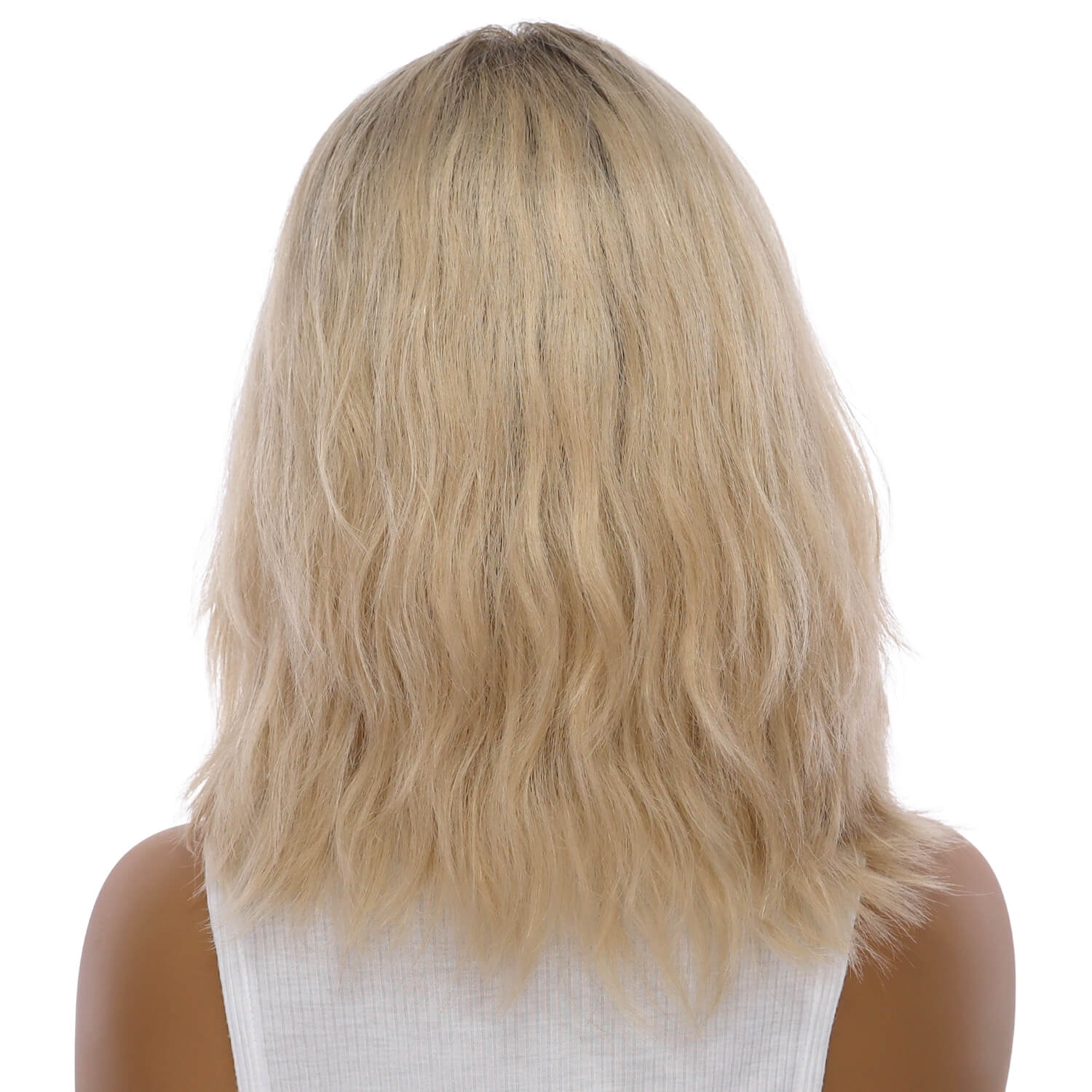 13" Victoria Silk Top Wig Beige Blonde Wavy