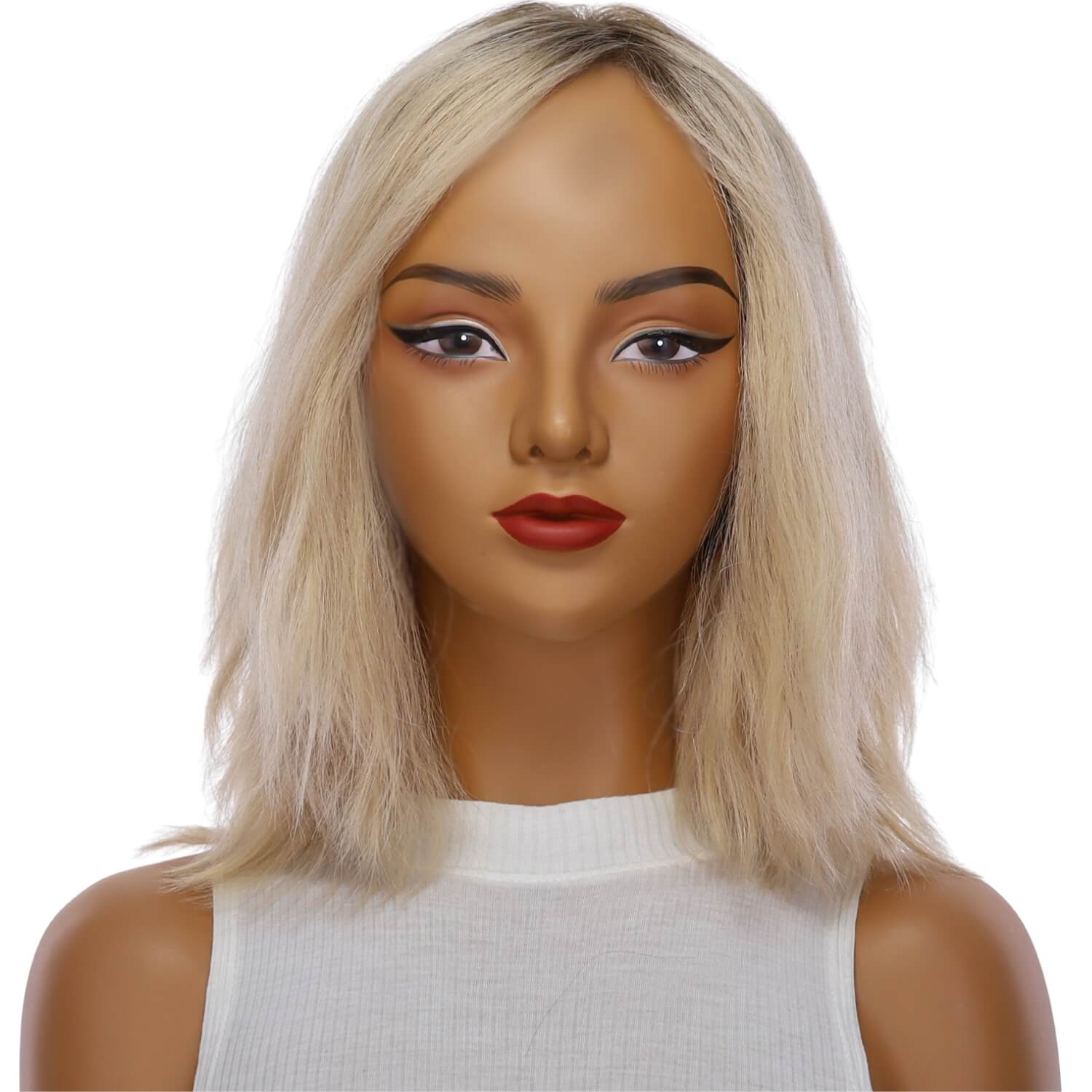 13" Victoria Silk Top Wig Beige Blonde Wavy