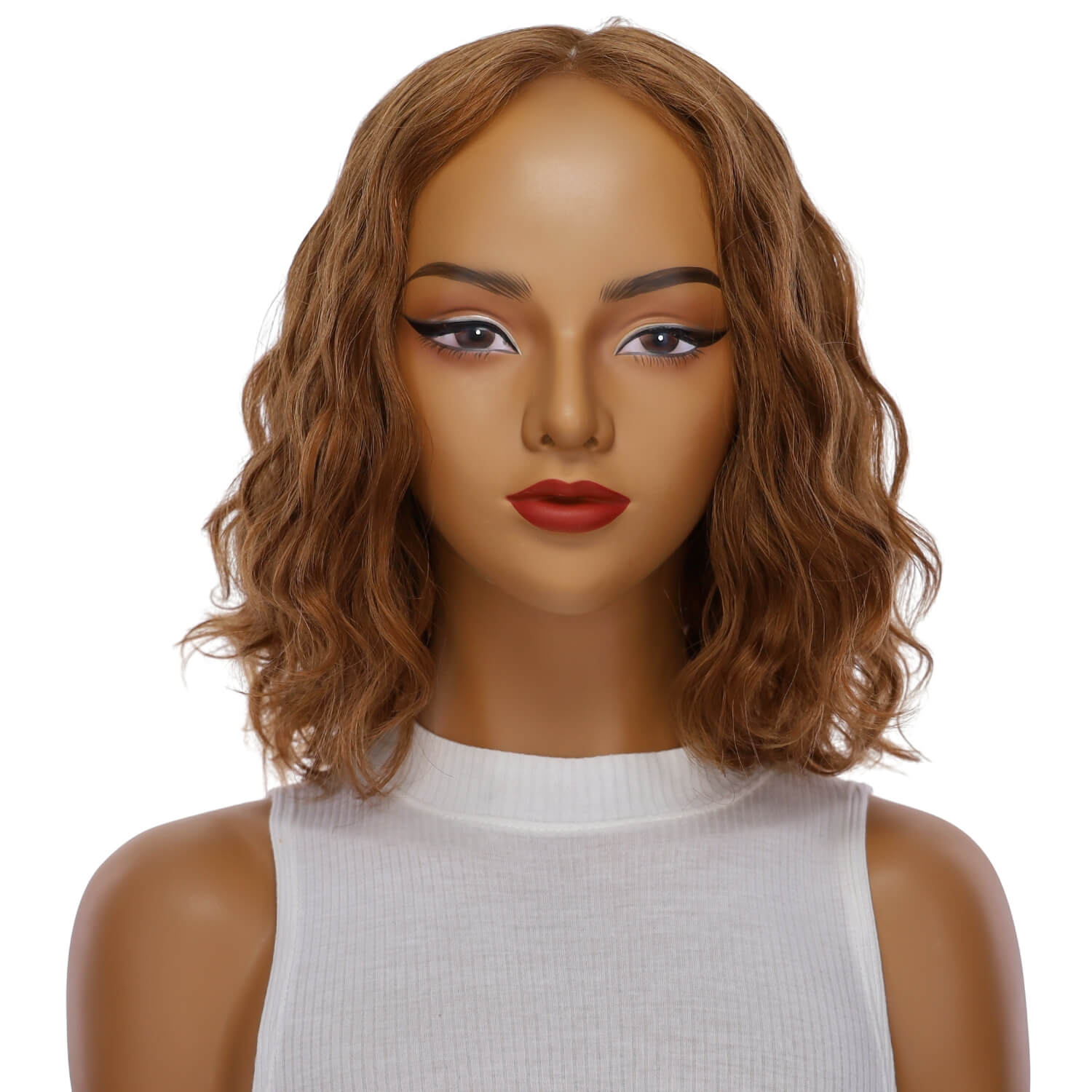 13" Victoria Silk Top Wig Copper Wavy