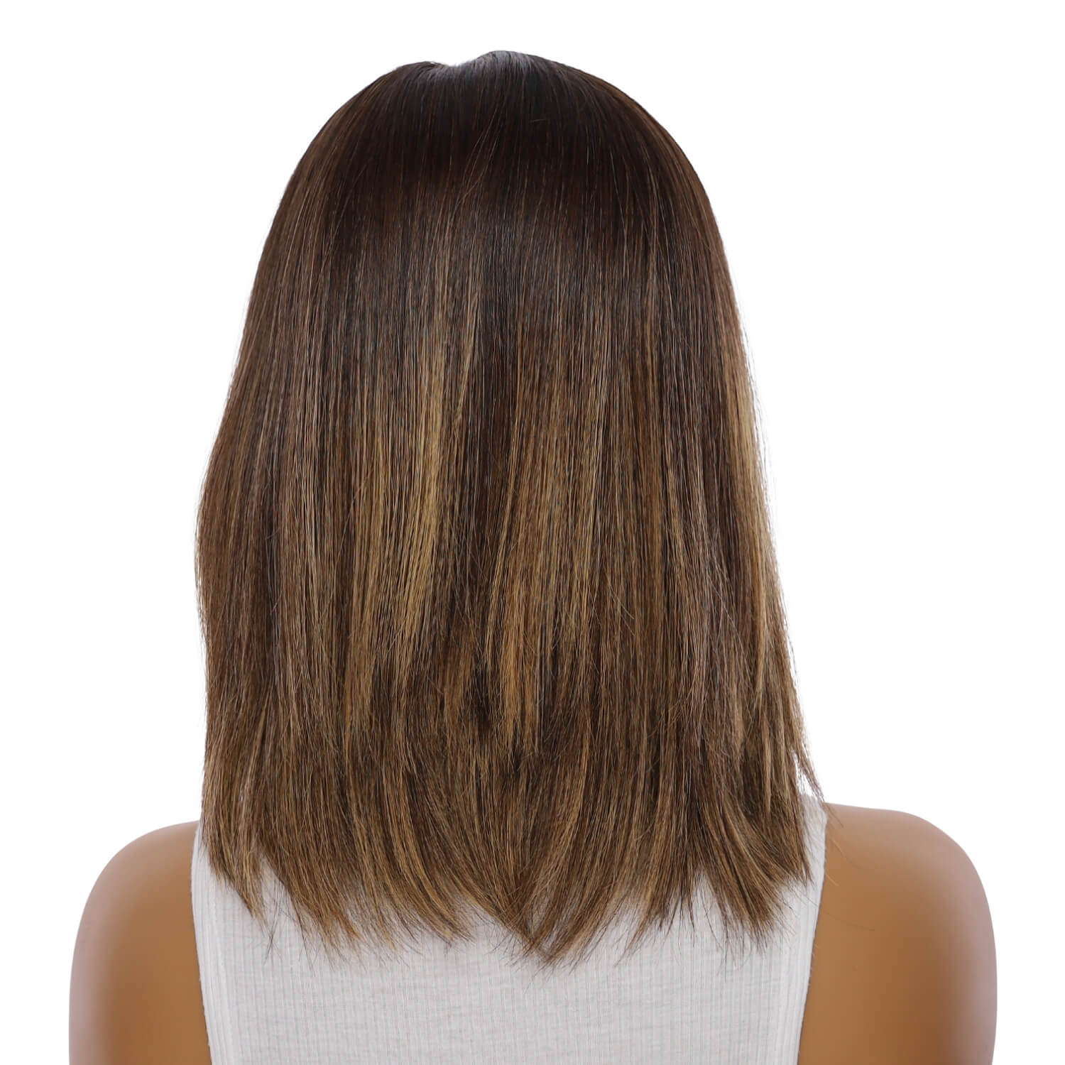 13" Victoria Silk Top Wig Dark Brown Balayage