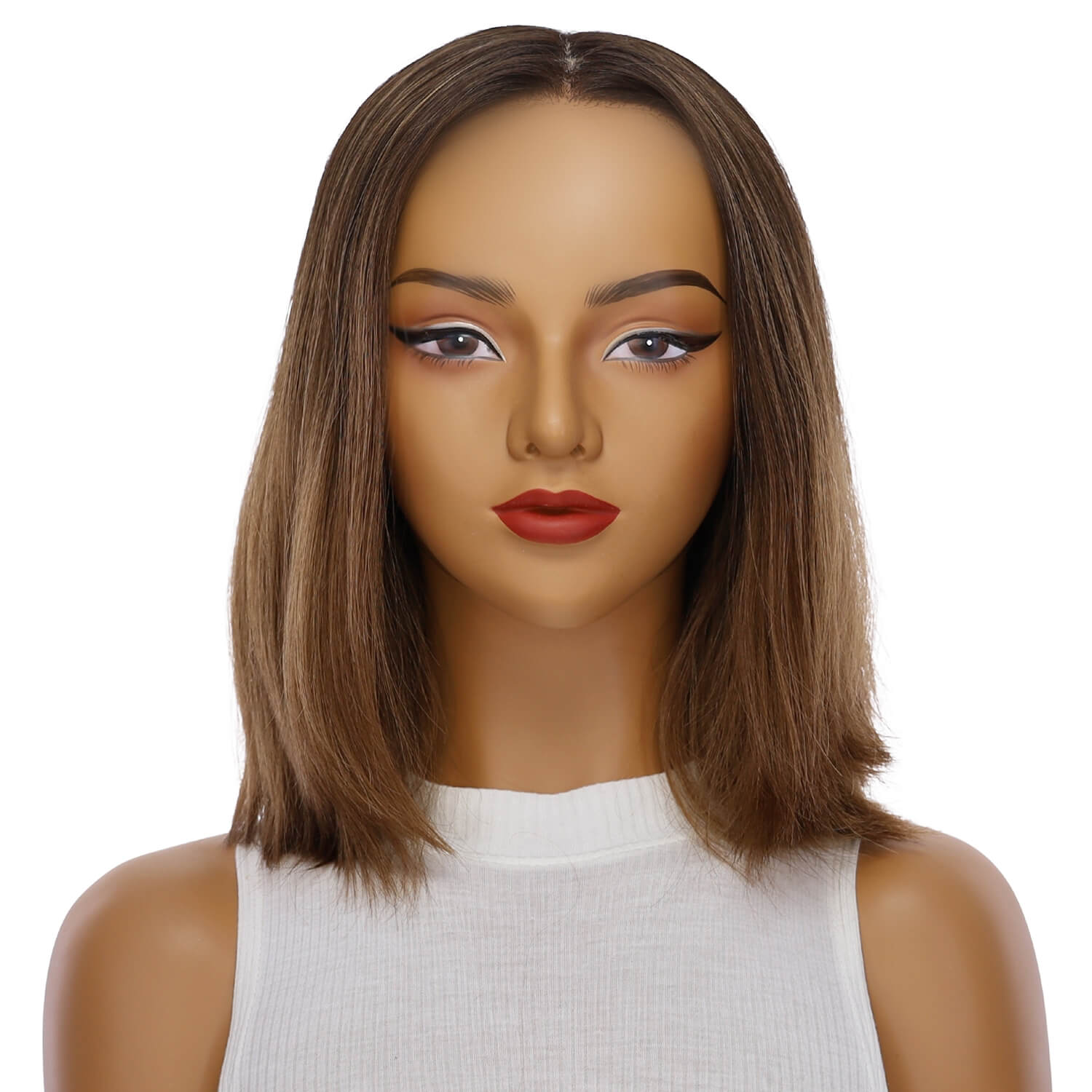 13" Victoria Silk Top Wig Dark Brown Ombre