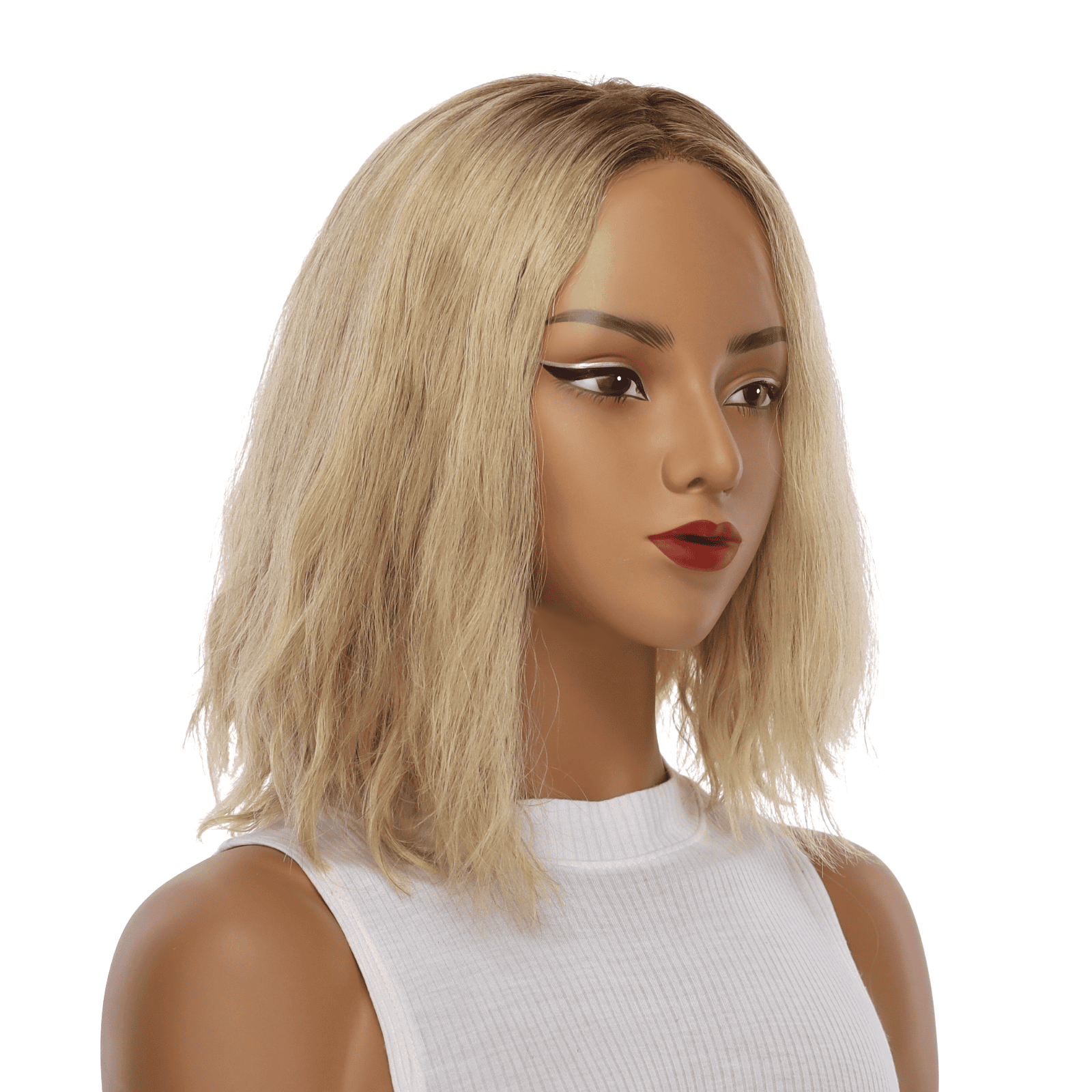 13" Victoria Silk Top Wig Golden Blonde Wavy