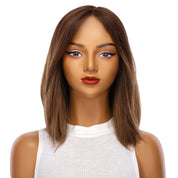 13" Victoria Silk Top Wig Medium Brown Balayage