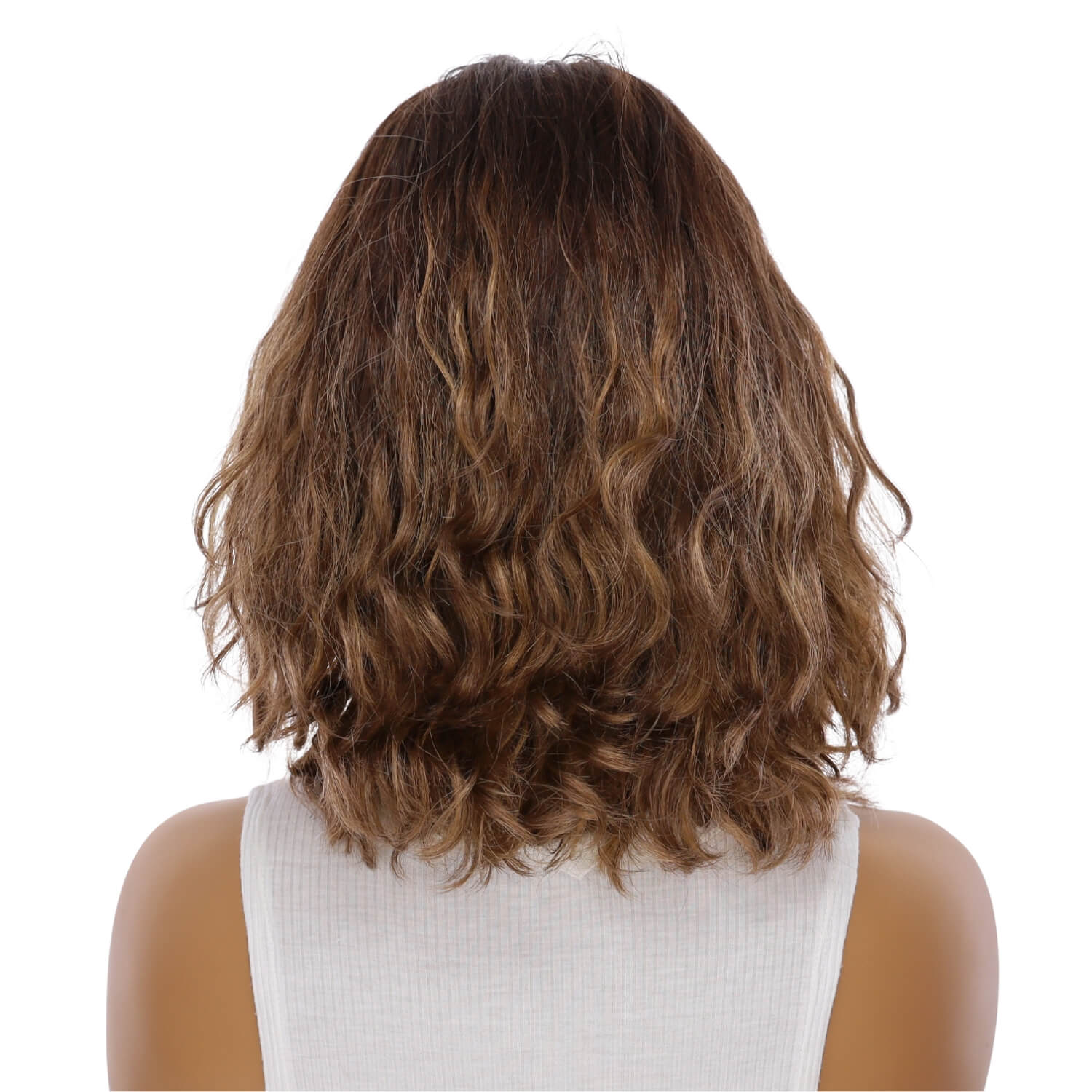 Grace Silk Top Wig Medium Brown Balayage Wavy