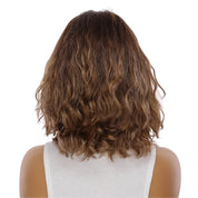 Grace Silk Top Wig Medium Brown Balayage Wavy
