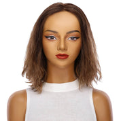 13" Victoria Silk Top Wig Medium Brown Balayage Wavy