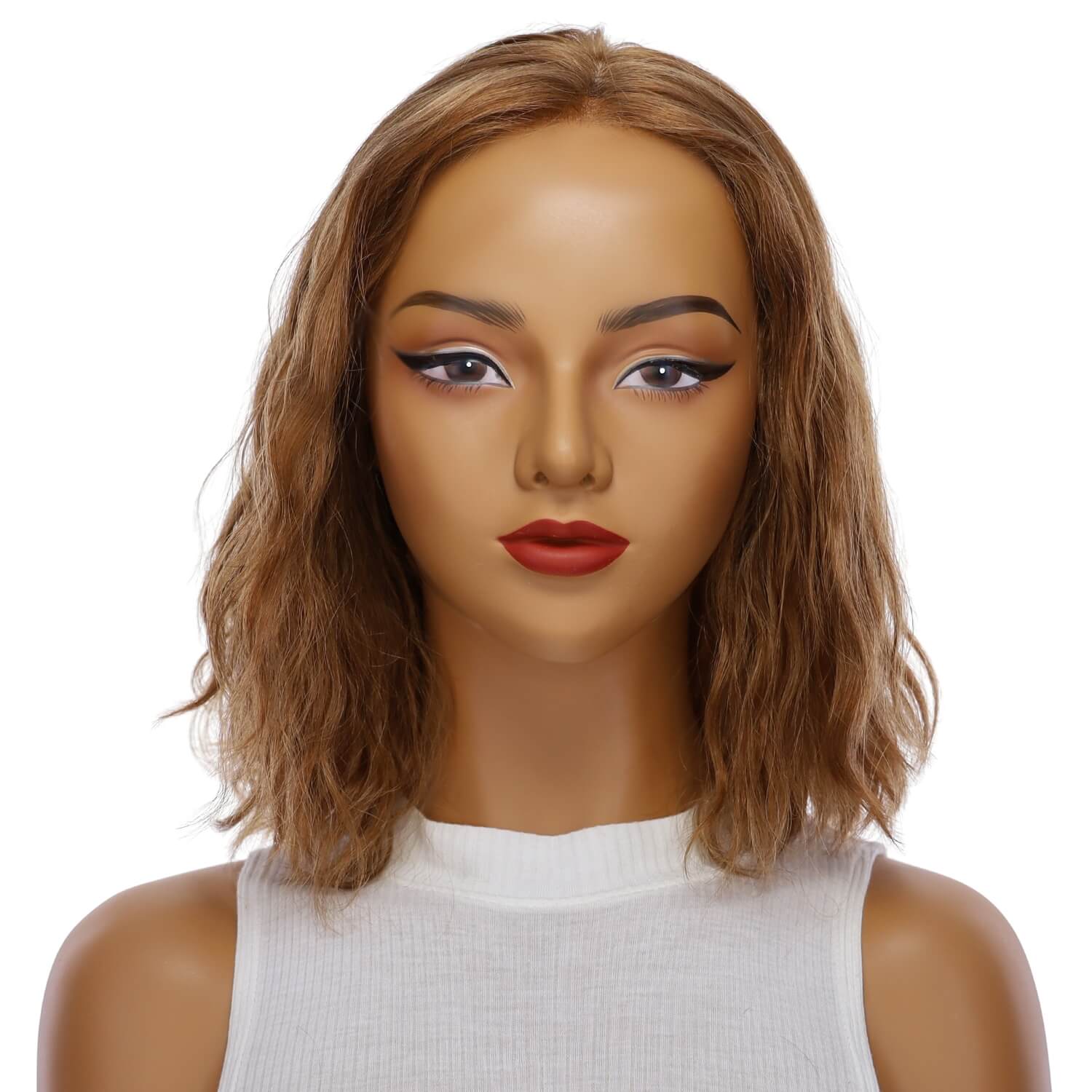 13" Victoria Silk Top Wig Strawberry Blonde Wavy