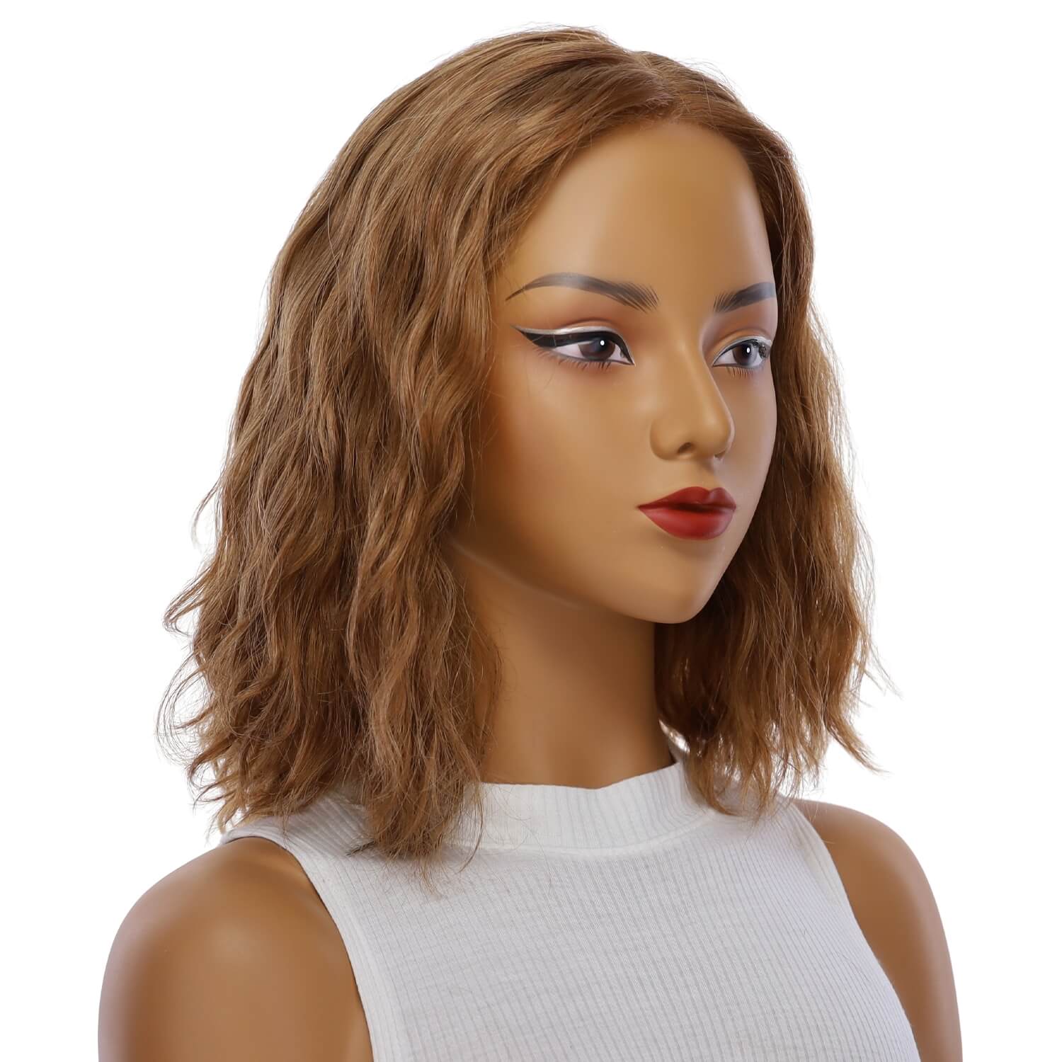 13" Victoria Silk Top Wig Strawberry Blonde Wavy
