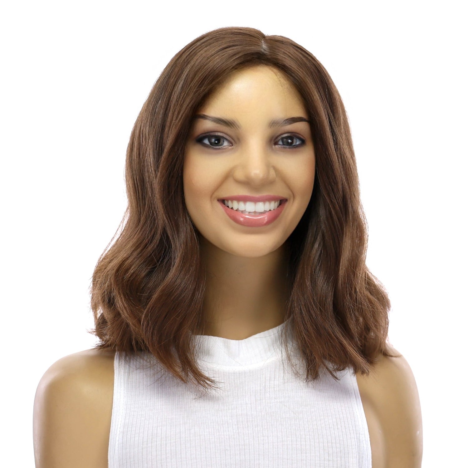 13" Luxe Bob Silk Top Wig #8 Warm Medium Brown