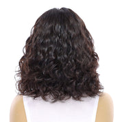 13" Luxe Bob Silk Top Wig #1B Black Wavy