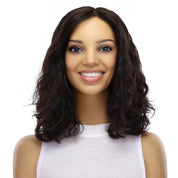 13" Luxe Bob Silk Top Wig #1B Black Wavy