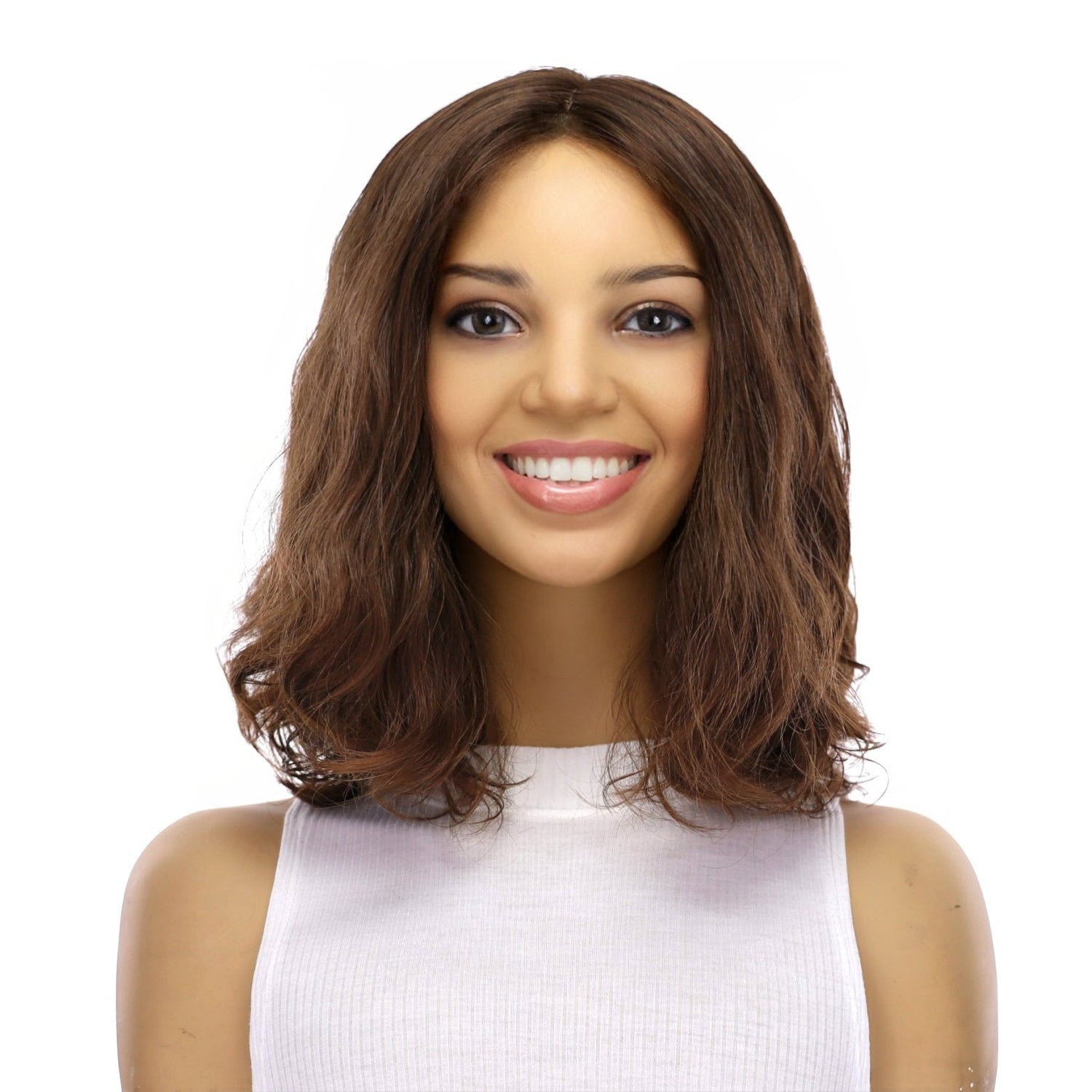 13" Luxe Bob Silk Top Wig #6 Neutral Medium Brown Wavy