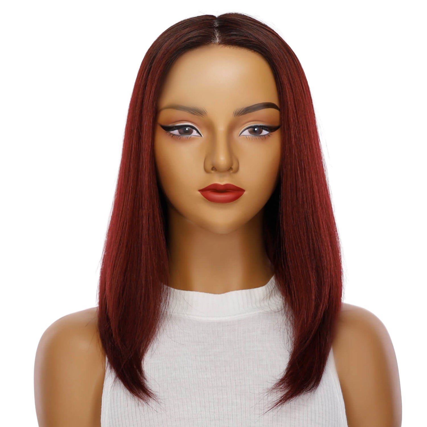 13" Victoria Silk Top Wig Merlot Red
